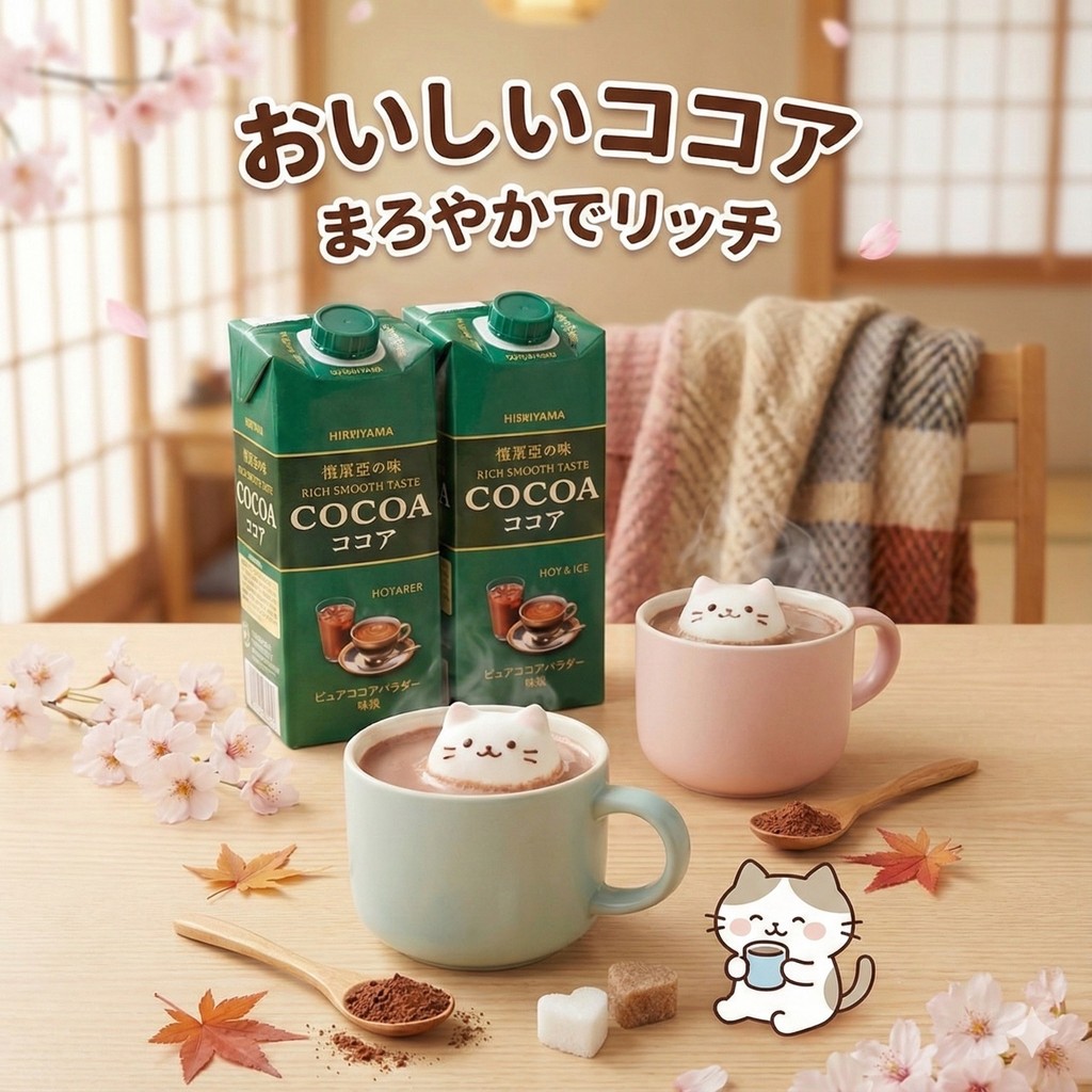 MORIYAMA Cocoa / Van Houten chocolate ช้อกโกแลตพร้อมดื่ม จากญี่ปุ่น โกโก้พร้อมดืม MORIYAMA Richard /