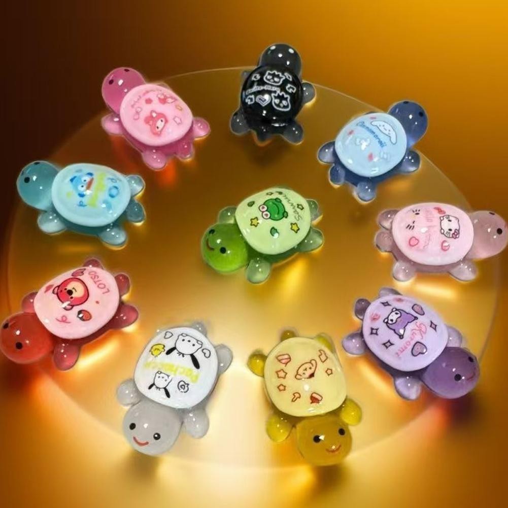Big+ Mini Turtles Resin Kawaii Luminous Turtle Turtle ของเล่น Glow-in-the-dark O7h0