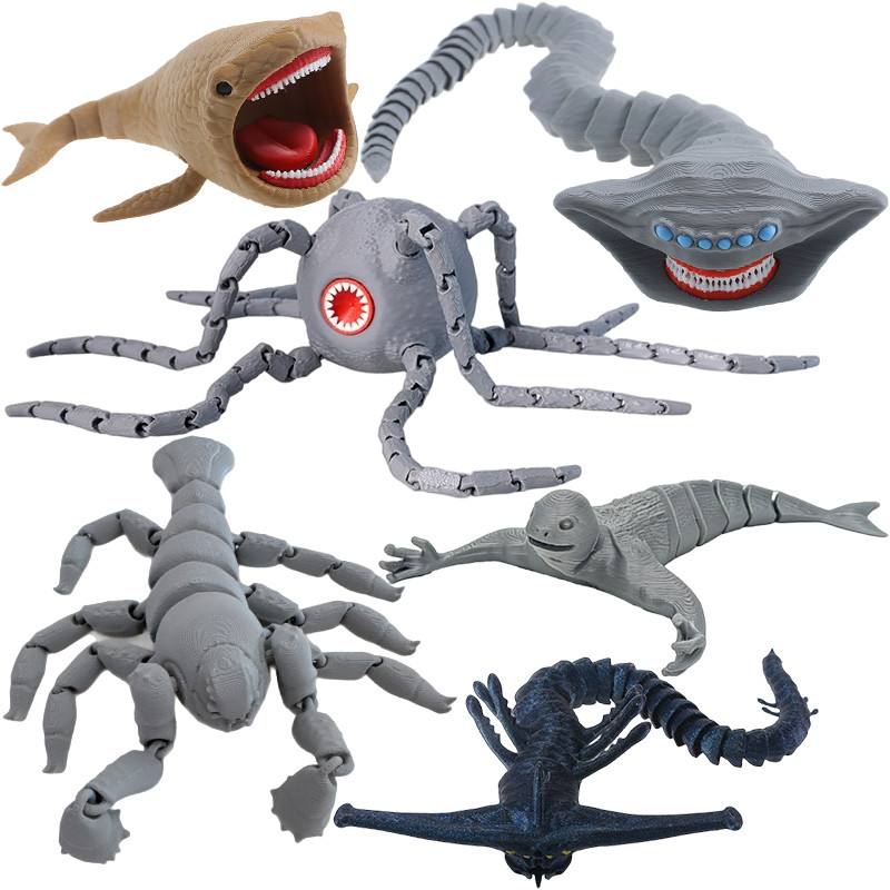 Sea Monster 3D การพิมพ์ของเล่น Action Figure Bloop Ningen El Gran Maja Sea Eater Ghost Leviathan ของขวัญสําหรับเด็กเคลื่อนย้ายได้รูปของเล่นสะสม