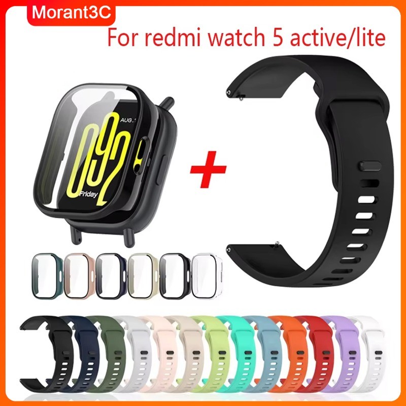 กรณี + สายซิลิโคนสําหรับ Xiaomi Redmi Watch 5 Active/5Lite สายคล้องอุปกรณ์เสริมสมาร์ทวอทช์สร้อยข้อมือกีฬา correa Redmi Watch 5 Active