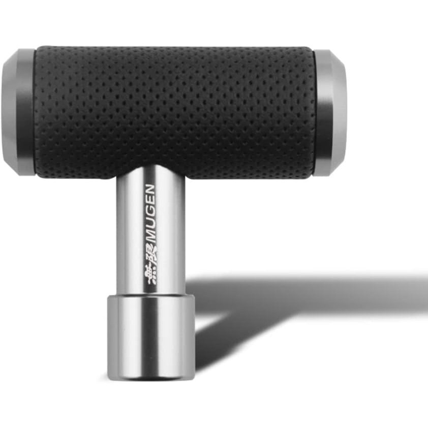 Q1-TECH, Mugen 4" Alloy T Handle Gear Shift Knob, Heavy Manual Car Gear Stick Shifter พร้อมหุ้มหนัง 