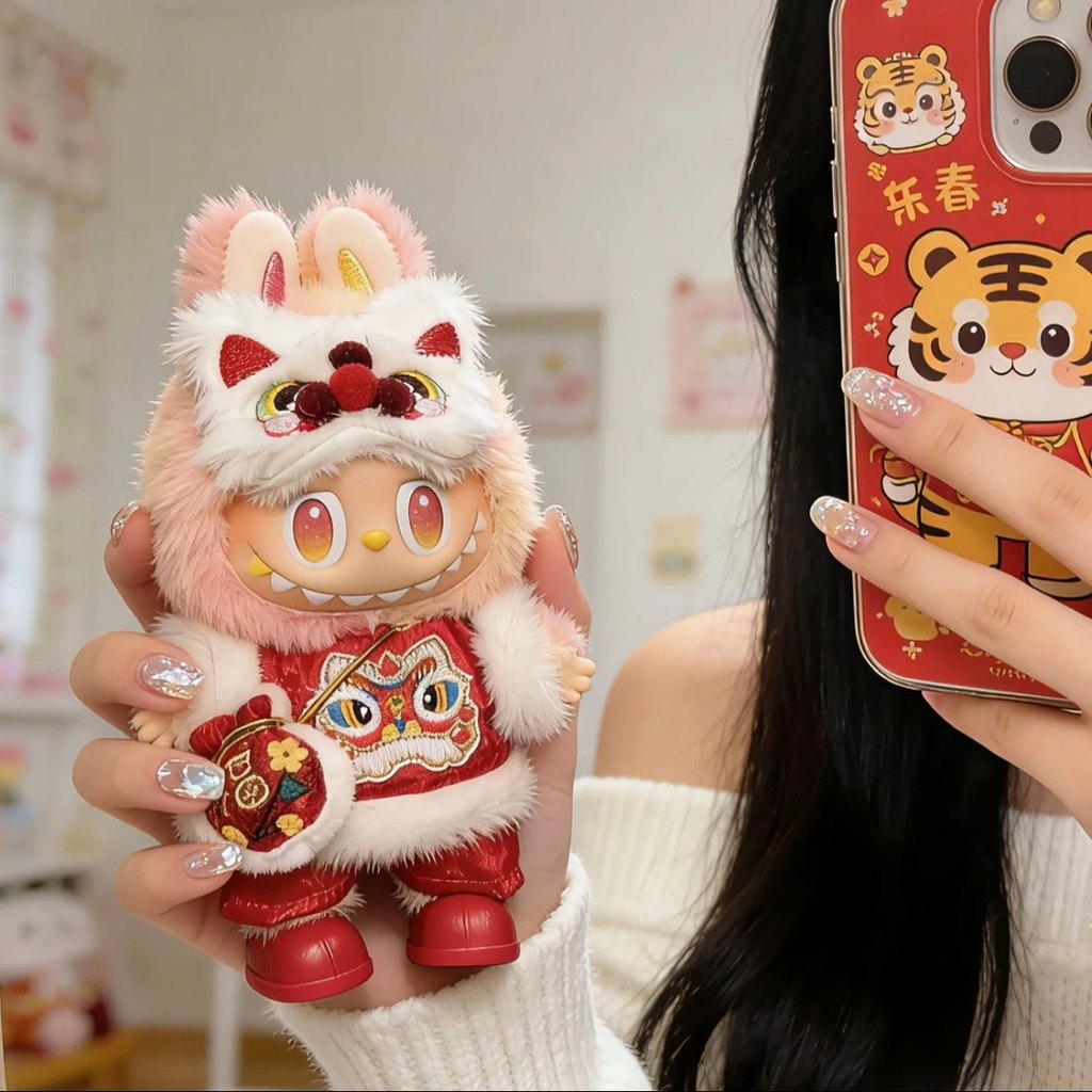 (เฉพาะเสื้อผ้าเด็กขาย) เสื้อผ้าเด็กปีใหม่ Lion Wakening labu เสื้อผ้าปีใหม่ Ma 123 รุ่นด้านหน้าพลังง