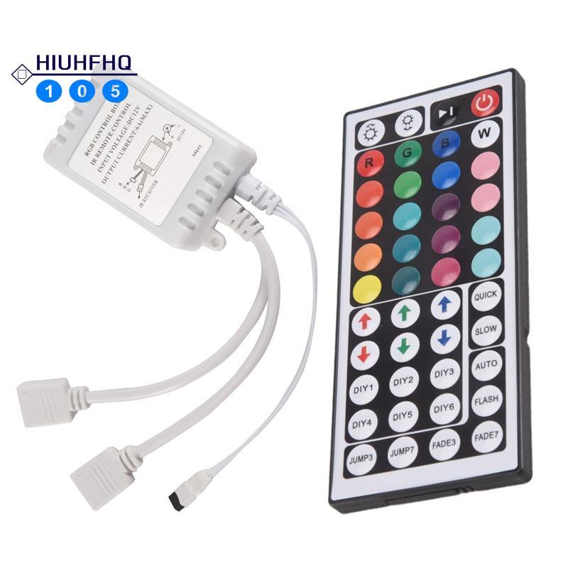 Hiuhfhq106RGB LED Controller + 44 คีย์รีโมทคอนโทรล RGB IR Light Strip Controller สําหรับ 2835 5050 R