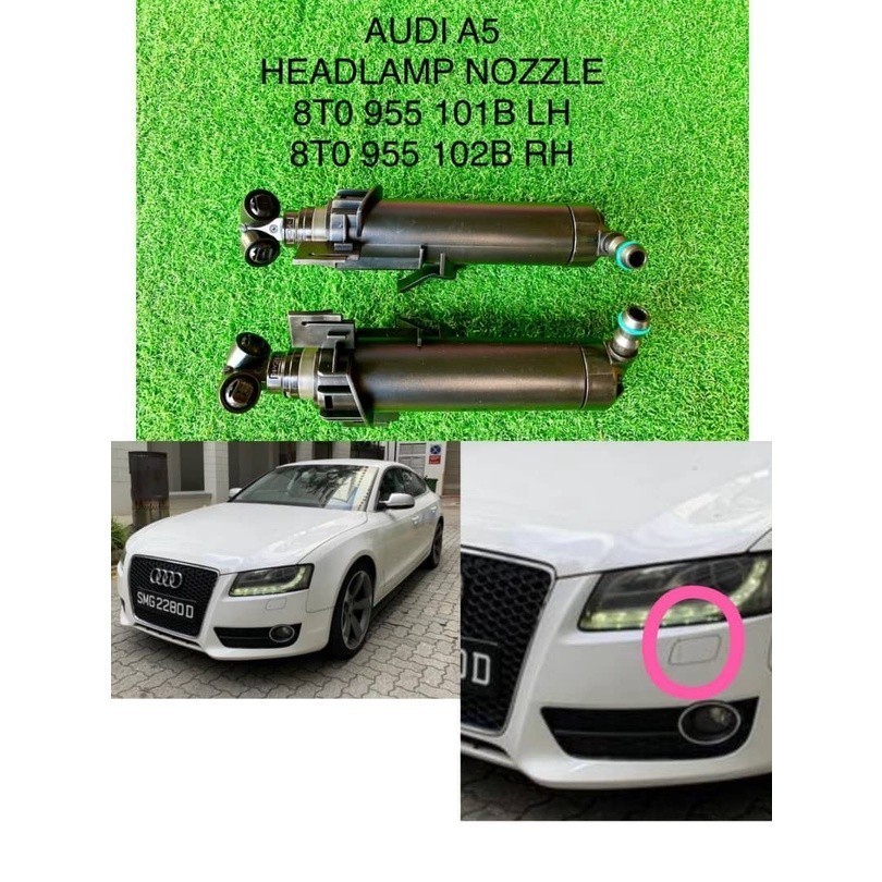 AUDI A5 B8 TSI OLD MODEL HEADLAMP NOZZLE(PRICE สําหรับ 1) อะไหล่รถยนต์ตกแต่งรถ