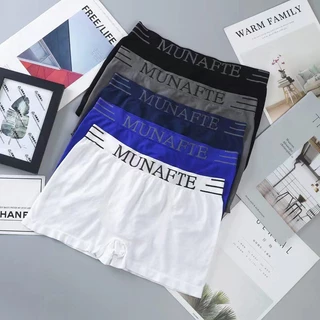 Munafie กางเกงบ็อกเซอร์ชาย ออกแบบที่ไร้รอยต่อ ผ้าเนื้อนุ่ม สวมใส่สบาย ระบายอากาศได้ดี ไม่อึดอัด NY007