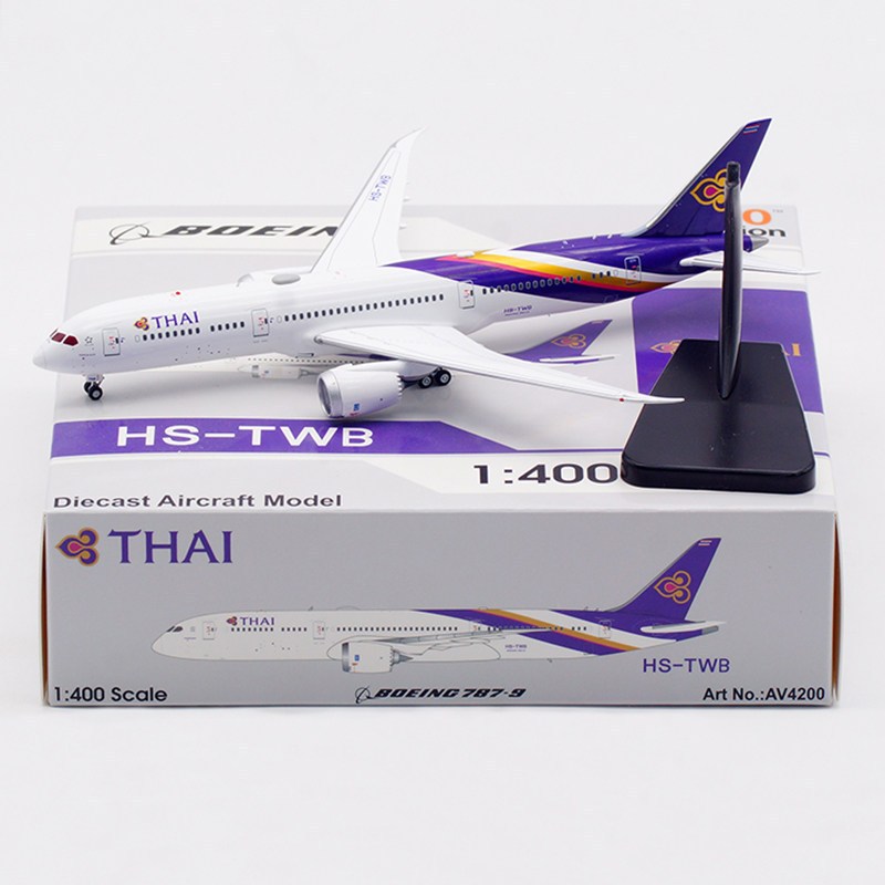 ลดราคาพร้อมสต็อก - 15cm Aviation AV4200 1: 400 Thai Airlines B787-9 HS-TWB High-End Collection