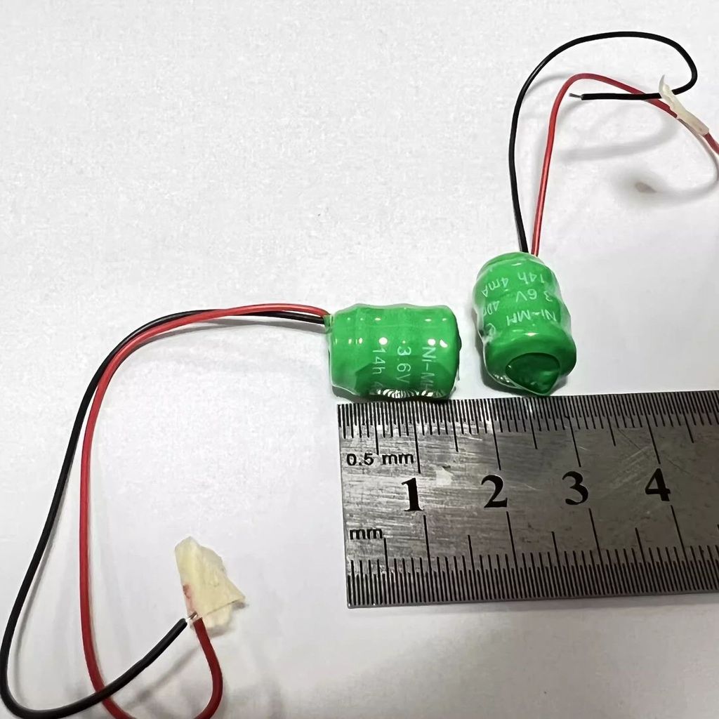 3.6V40-MH Ni-MH ปุ่มชาร์จ 3.6V40H Custom made wi3.6V40mAh NI-MH ชาร์จ3.6V40H 带线9.16