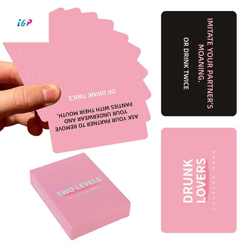 (IGP) Drunk Lovers - Couples Games Couples Card Game For Date Night, 50 Game Cards, Romantic Valenti