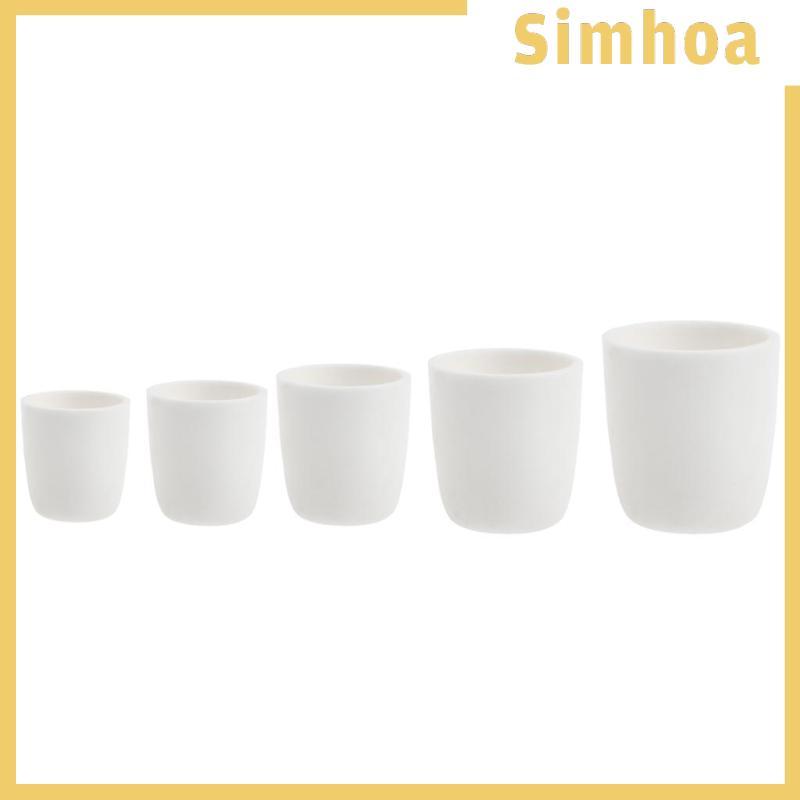 [SIMHOA] ภาชนะหม้อหลอมเหลว Al2O3 Alumiina ทรงกระบอก Lab Crucible 200ml