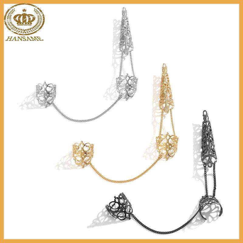 HAN Finger Nail Ring Knuckle-Finger Armour-Cover Tip Nail-Cap Loop Ring Women