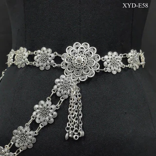 March jewelry เข็มขัดอีสาน ชุดล้านนาไท เข็มขัด เงินโบราณ เอว40นิ้ว