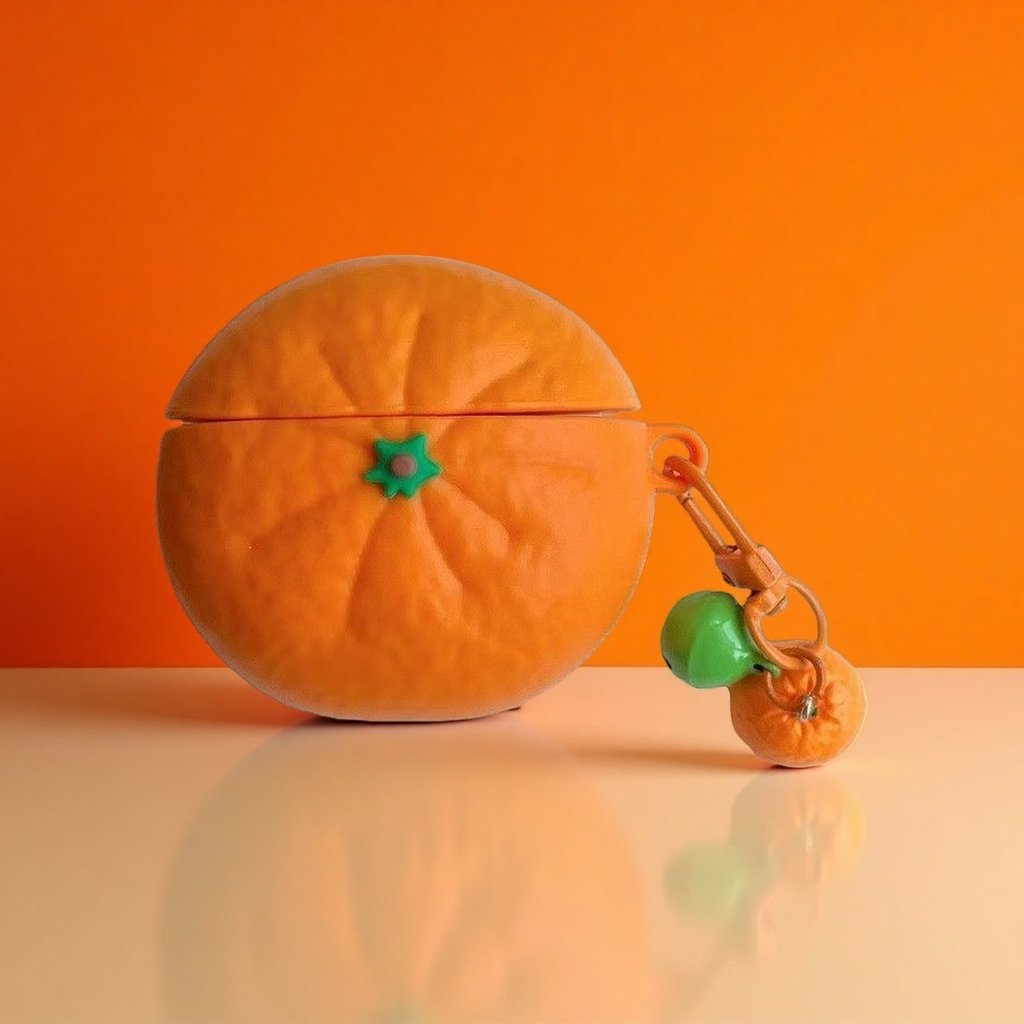 Original จําลองสีส้ม Good Fortune ซิลิโคน Soft Case เหมาะสําหรับ airpodspro3 เคสป้องกัน Apple หูฟัง 