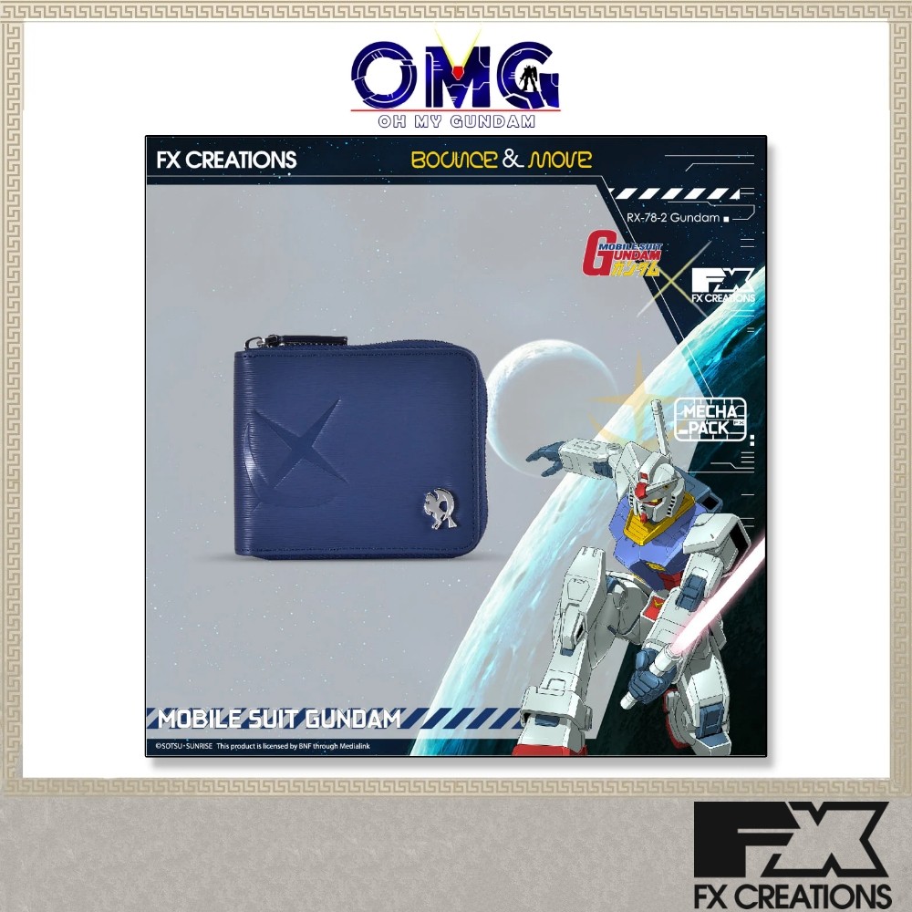 FX Creations RX-78-2 Gundam Leather Short Wallet GUFW244021-8 Bifold Wallet Dompet Men Cardcase OMG