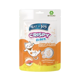 CAT n Joy ใหม่! ขนมแมว Crispy Bites กรุบกรอบ อร่อยทุกคำ จากแซลมอนคุณภาพ ขนาด 50 กรัม