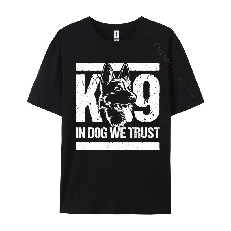 In Dogs We Trust เสื้อยืดลาย Blue Line K9 พิมพ์ลายตลก ทรงเข้ารูป แขนสั้น เสื้อยืดลายกราฟิก ผ้าฝ้ายทั