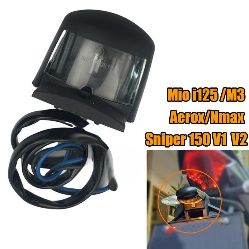 Sniper 155 150 Mio i125 M3 AEROX V2 V1 Nmax155 โคมไฟแผ่น lampu บังโคลนหลังหมายเลขแผ่นแสง
