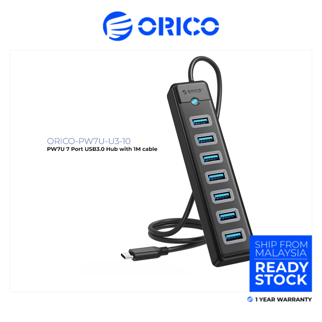 ORICO PW7U 7 พอร์ต USB3.0 Hub พร้อมสาย 1M