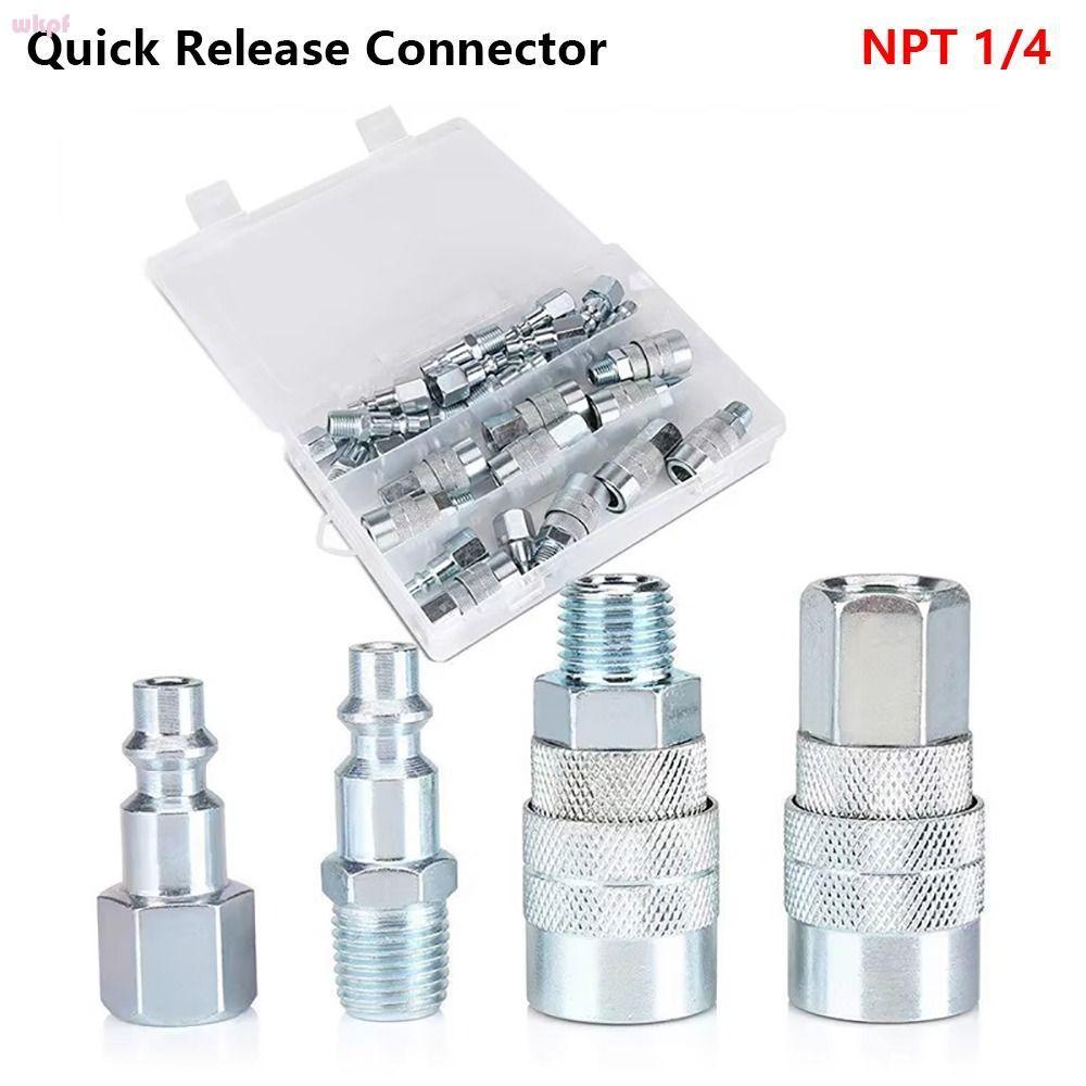 WKPFR893 1 ชิ้น Quick Release Connector, NPT 1/4 PM SM PF SF Pneumatic Fitting Connector, โลหะ US ปร