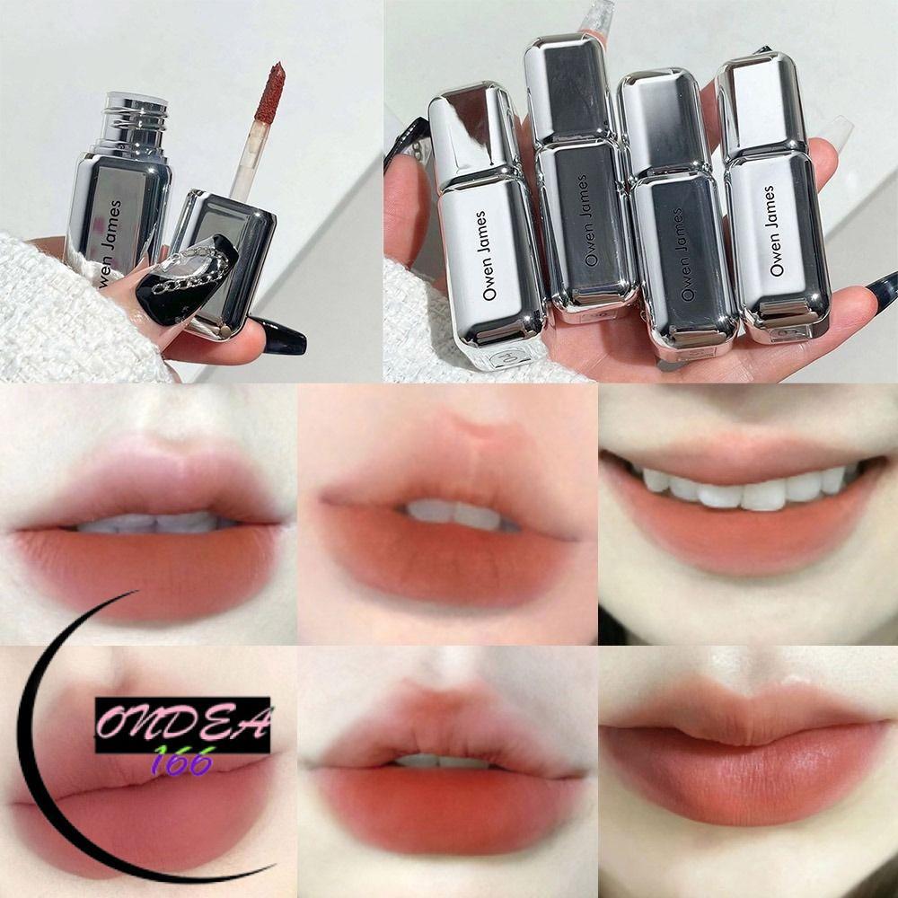 ONDEAL66 Matte Lipstick, Velvet Non-fade Cosmetics Lipstick, Low Saturation Long Lasting Soft Mist L