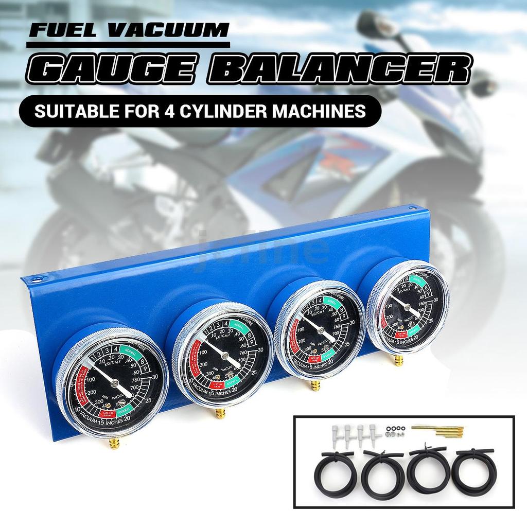 4x คาร์บูเรเตอร์รถจักรยานยนต์ Carb การใช้สูญญากาศ 2/4 กระบอกเครื่องวัด Balancer Synchronizer เครื่องมือวินิจฉัย ราคา ถูกที่สุด ดีลบีเคเค แกลเลอรีภาพที่ 2