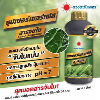 (ยกลัง1L*12) สารจับใบ ซุปเปอร์เซอร์เฟส สารจับใบเข้มข้นพิเศษ ช่วยยึดเกาะใบ ยกลัง 12 ขวด #ดวงตะวันเพชร