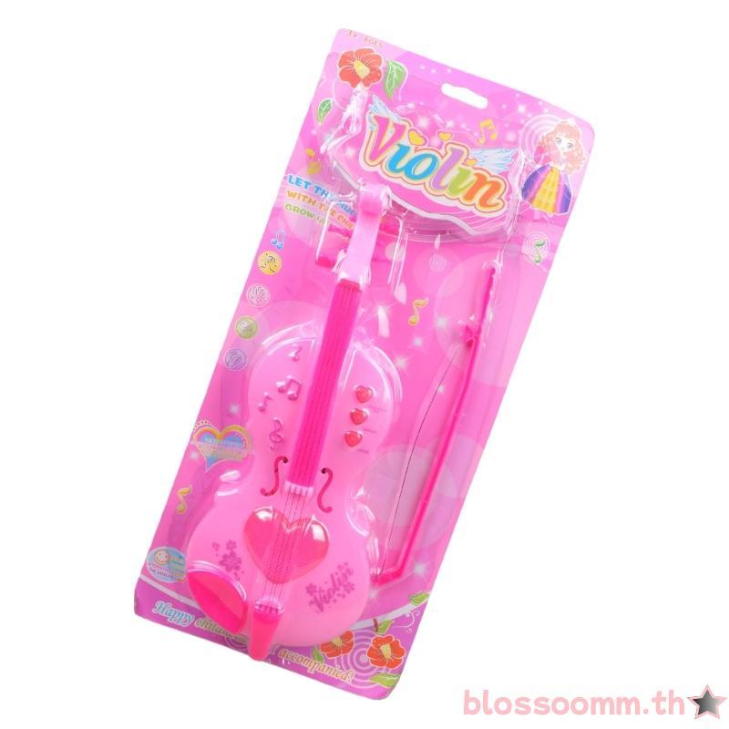 BLOSS น้ําหนักเบาพลาสติกจําลองไวโอลินของเล่นประสิทธิภาพ Props เพลงไฟฟ้าไวโอลินเครื่องดนตรีของเล่นเพื