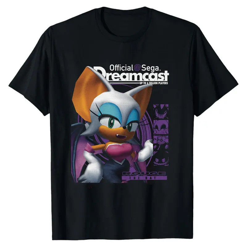 เสื้อยืดลายการ์ตูนน่ารัก Rouge the Bat Sonic The Hedgehog ของขวัญสำหรับคนรักอนิเมะ รุ่น 1220 เสื้อยื