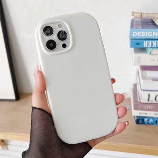 เคสสำหรับไอโฟน17 13 11 16promax กรณีมือถือขอบกลมไม่มีรูปแบบเรียบง่ายน่ารัก case for iPhone 15 14 12 ProMax XS XR 78 Plus