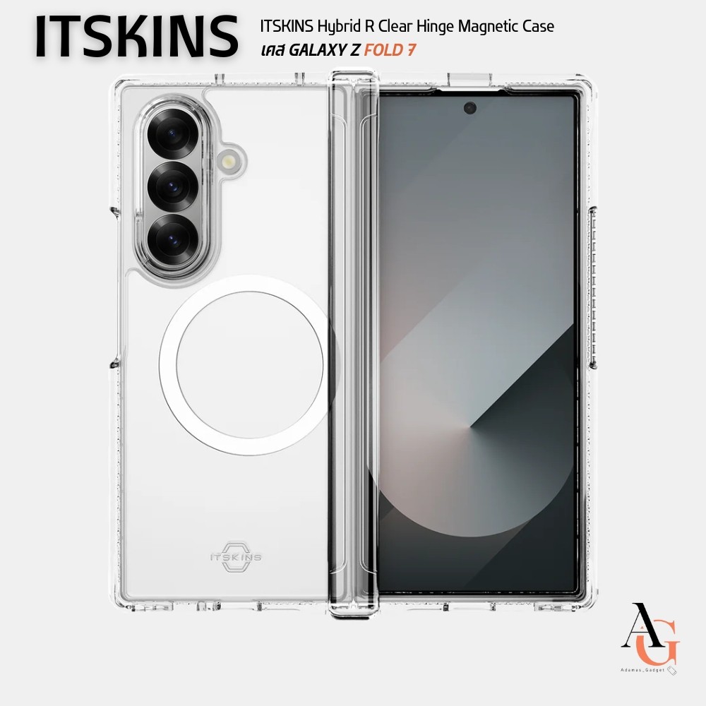 ITSKINS Hybrid R Clear Hinge Magnetic Case เคส Samsung Galaxy Z Fold 7 -  สีใส