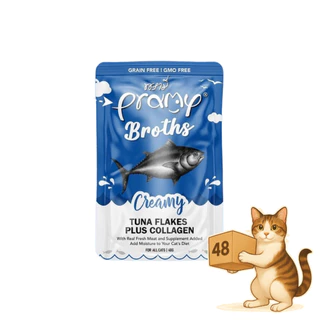 (ยกลัง 48 ซอง) Pramy Broths พรามี่ ซุปแมว สูตรซุปใส ซุปครีม กลิ่นหอมน่าทาน สะดวกทุกมื้อ ขนาด 40 กรัม