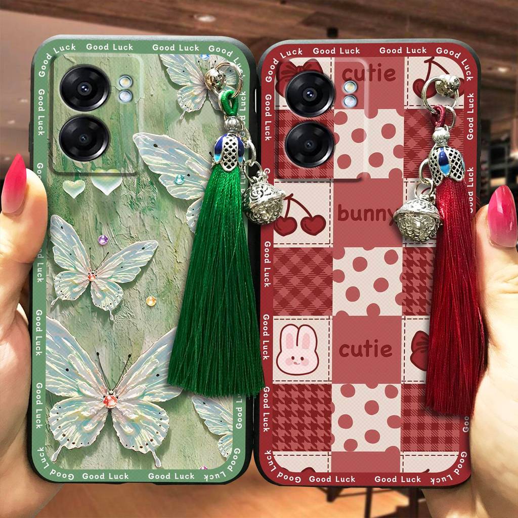 พู่ Bell เคสโทรศัพท์สําหรับ OPPO A77 5G Global/K10 5G Global/A56S 5G ซิลิโคนกันน้ํากระเป๋าโทรศัพท์ S