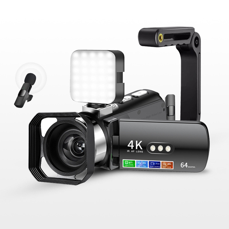 D9 HD 4K กล้อง WiFi Matte สีสัน Night Vision เชื่อมต่อไร้สายข้าวสาลี Beauty Filter Selfie Live กล้อง