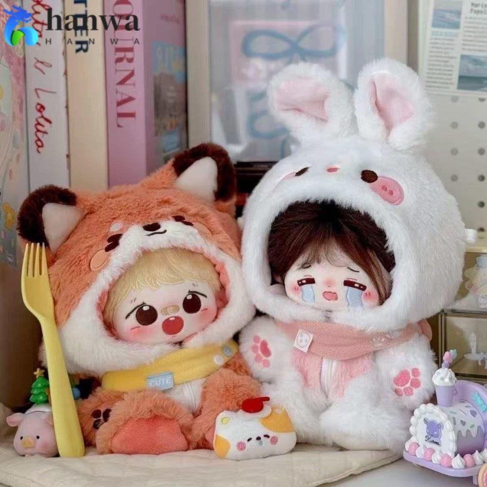 เสื้อผ้าตุ๊กตา HANWA, เสื้อผ้าเด็กตุ๊กตา 20 ซม., ชุดน่ารัก Bunny Animal Onesie ตุ๊กตาเครื่องแต่งกาย