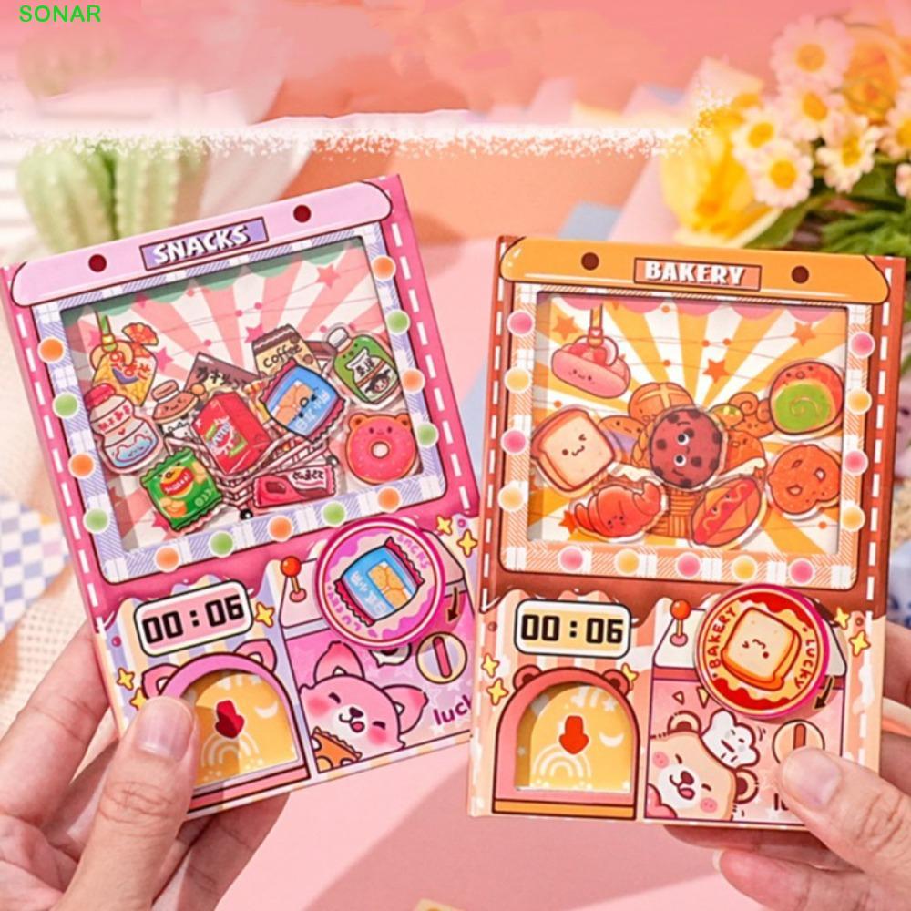 SONAR สมุดโน๊ต Gashapon Mahines สีหน้าด้านในเขย่าขนมปังสมุดบันทึก, การ์ตูนน่ารักสร้างสรรค์ Kawaii Snacks Notepad Office