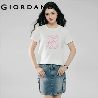 GIORDANO เสื้อยืดผู้หญิง Women's Comfort Printed Tee 05396238