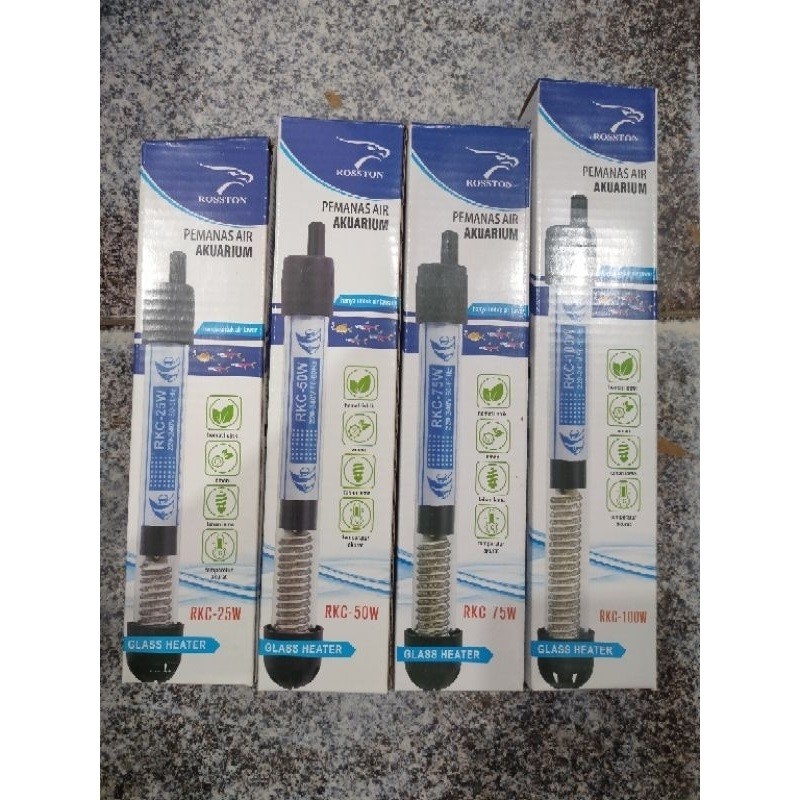ROSSTON RSK / RKC 25watt 50watt 75watt 100watt Glass Aquarium เครื่องทําน้ําอุ่น