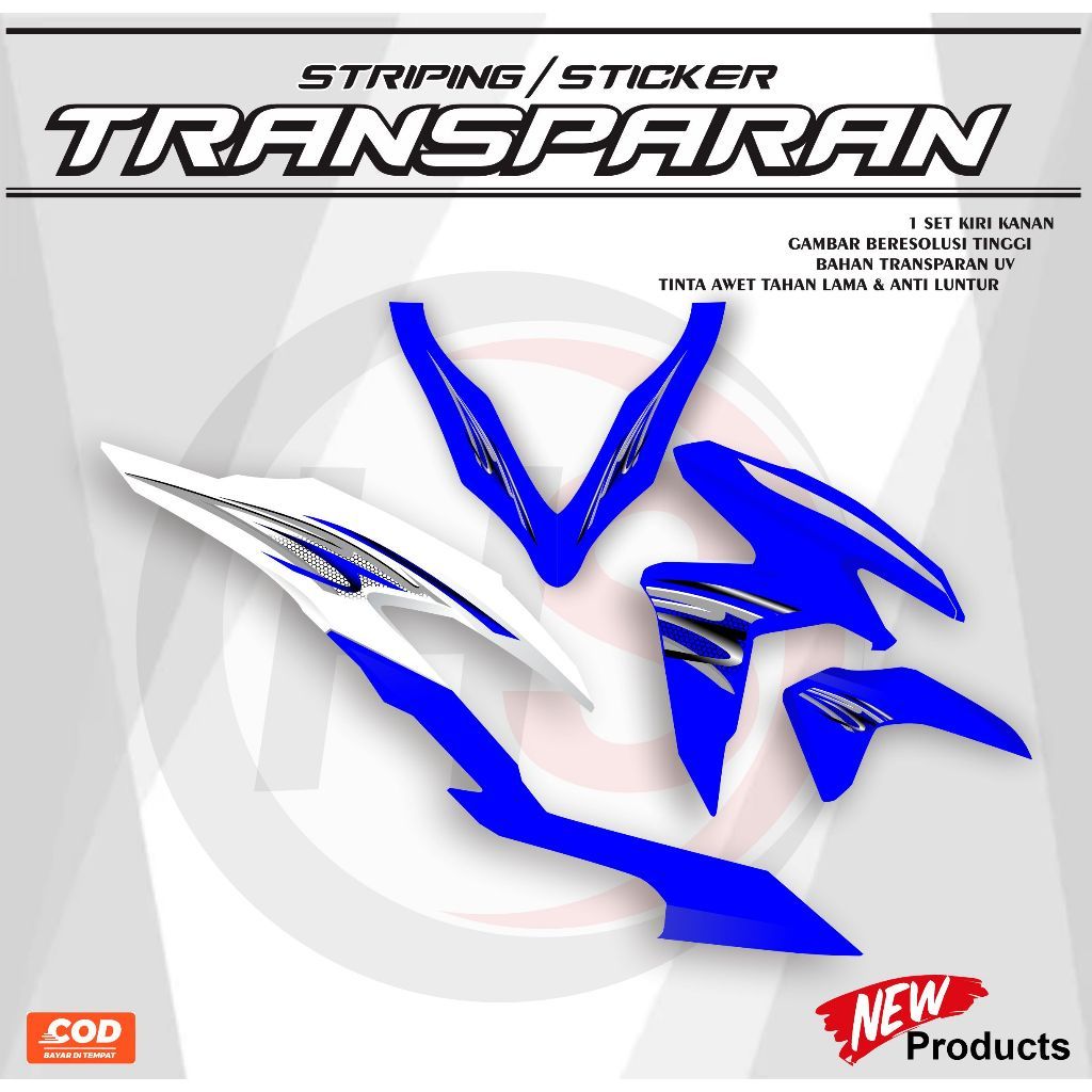 สติ๊กเกอร์แถบสะท้อนแสงสําหรับ HONDA VARIO LED NEW GEN 1 MOTORCYCLE BODY, LATEST VARIATION MOTIF H1u0