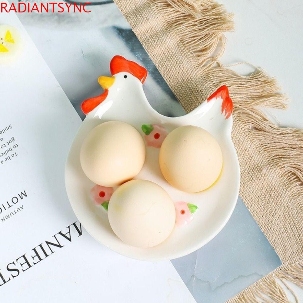 เรเดียนท์ซิน ถาดไข่,ที่ใส่ไข่ออกแบบลูกไก่เซรามิก,เครื่องประดับตกแต่งการ์ตูนสร้างสรรค์ถ้วยไข่ ทําเอง อีสเตอร์