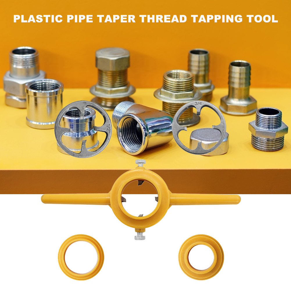 6 ชิ้น NPT Thread Tap Die ชุด PVC/NPT Thread Maker เครื่องมือ 1/2 3/4 1 นิ้วประปา PVC ด้ายเครื่องมือ