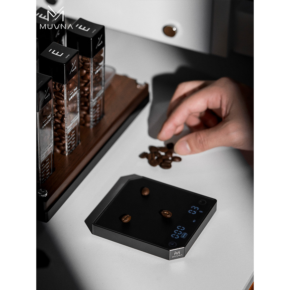 MUVNA MUVNA Espresso Electronic Scale Hand Brew Coffee Scale Smart Timing Metal Coffee Dedicated Sma