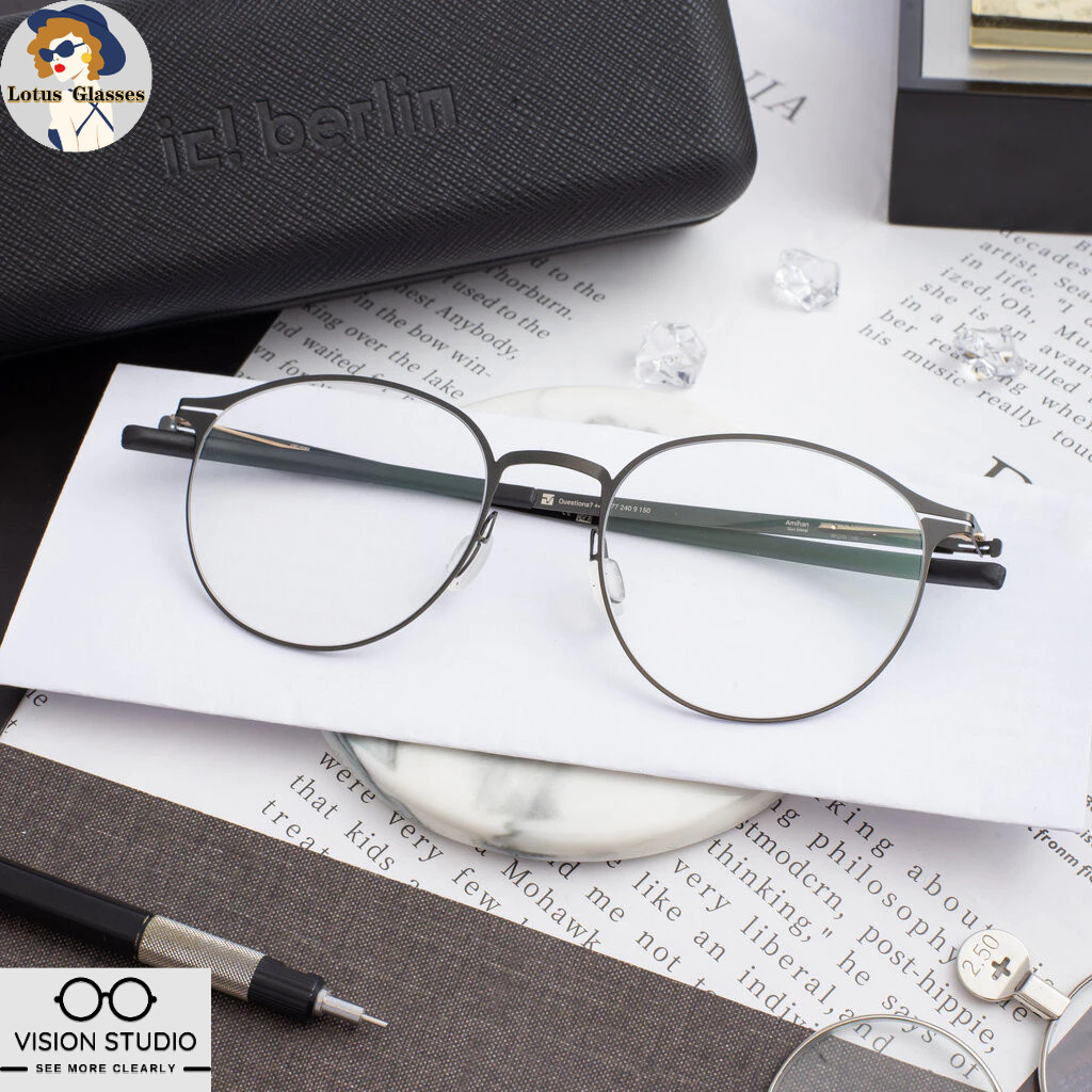 🍀กรอบแว่น IC BERLIN Amihan Gunmetal
