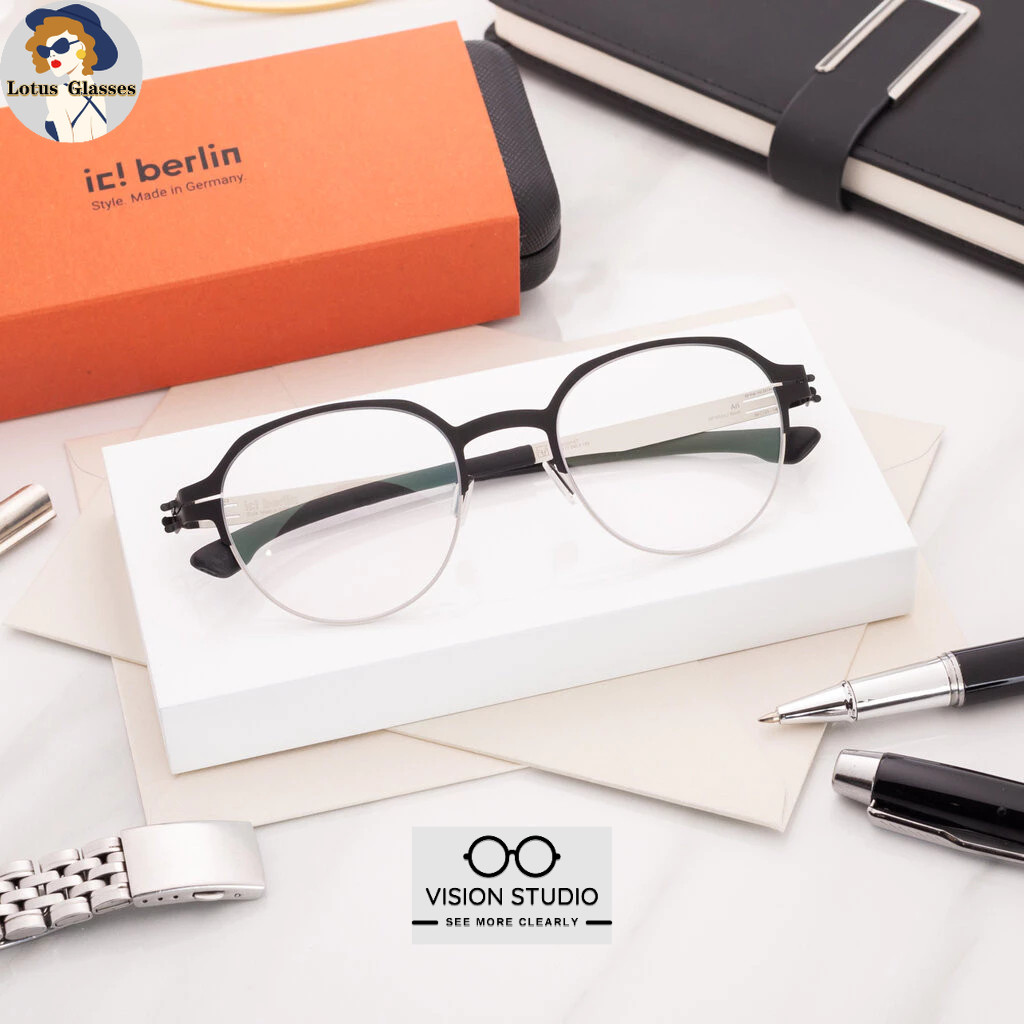 🍀กรอบแว่น IC BERLIN Ari Off White Black