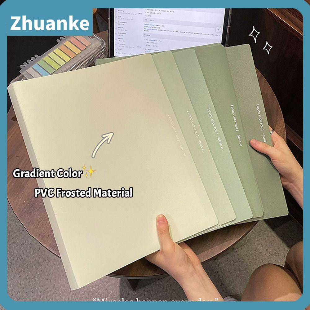 ZHUANKE แฟ้มโฟลเดอร์ A4, PP Gradient สี Test Paper Storage Booket, คุณภาพสูงขนาดใหญ่ความจุกระเป๋าออร