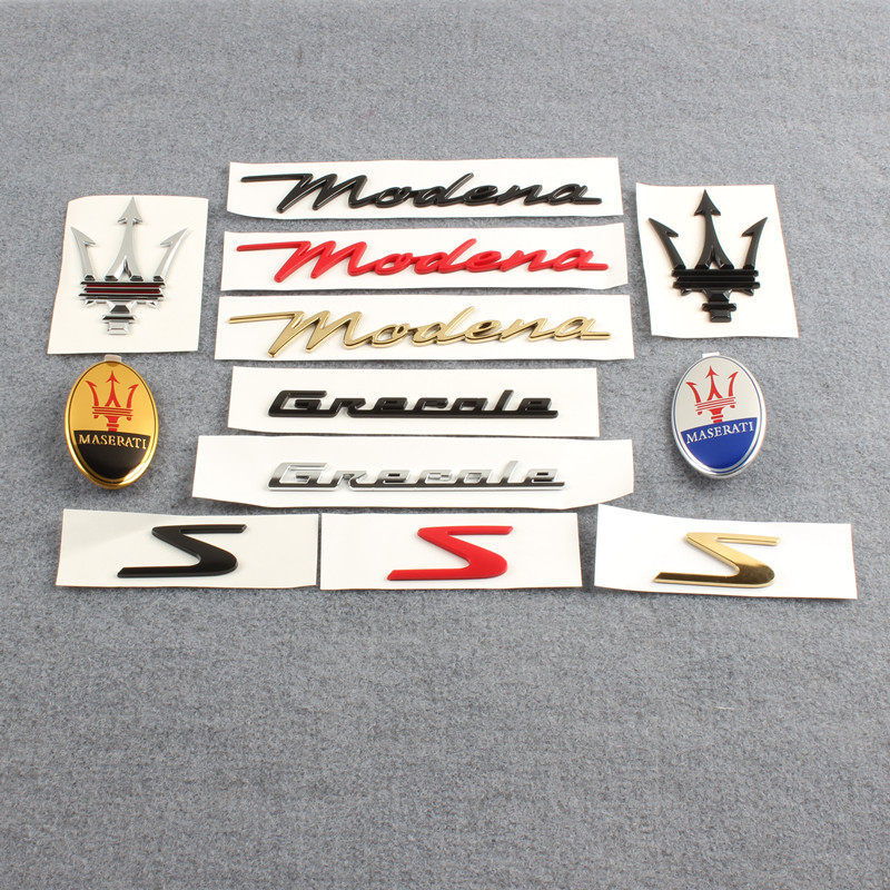 ทุ่มเทให้กับโลโก้รถ Maserati Gibli levante levante Presidential โลโก้ด้านข้างโลโก้หางการปรับเปลี่ยนโ