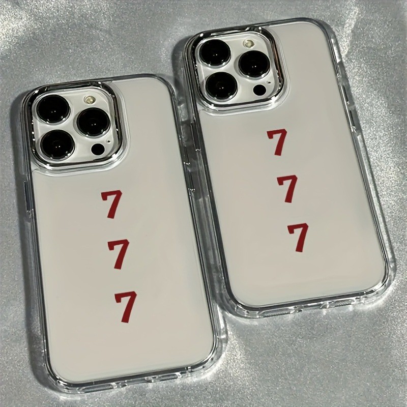 Lucky number 7 รูปแบบเคสโทรศัพท์สําหรับ iPhone 17 16 Pro Max 17 Air 16E 15 14 13 12 11 7 8 XS X XR ป