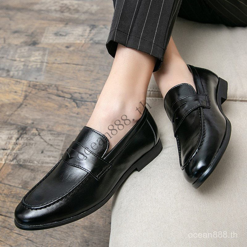 รองเท้าหนังขายร้อนผู้ชาย Oxford งานแต่งงานทํางานรองเท้าสีดํา MEQ1