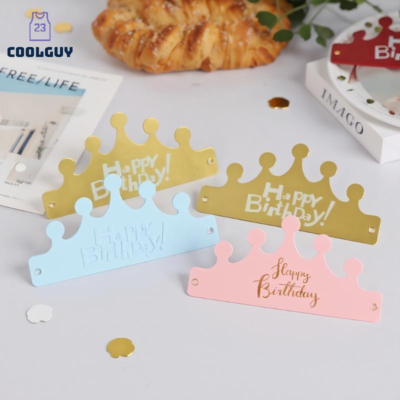 [YLSW] 25PCS Creative Happy Birthday หมวกมงกุฎหมวก DIY Handmade Party Decor Photo Prop สําหรับผู้ใหญ