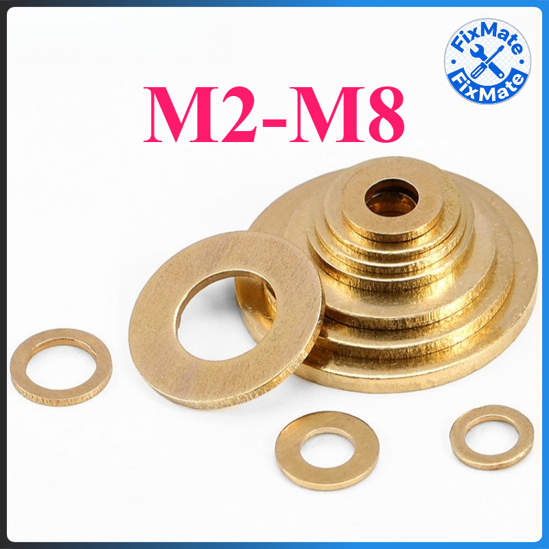 แหวนอีแปะ แหวนรอง น็อตสกรู ชุบทองแดง M2-M8 Flat Washer Screw(FM-2)