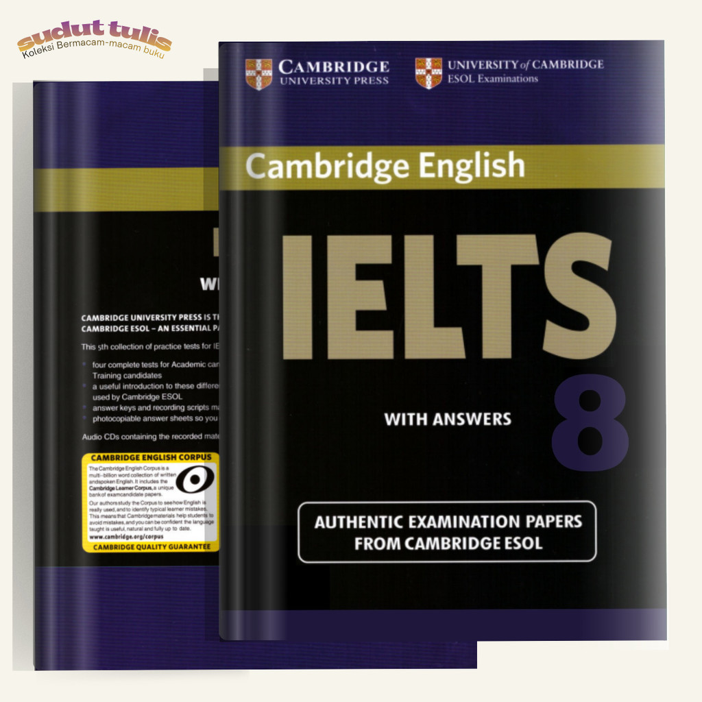 BOOK COLLECTION - กระดาษเคลือบแท้ Ielts จาก Cambridge Esol 8