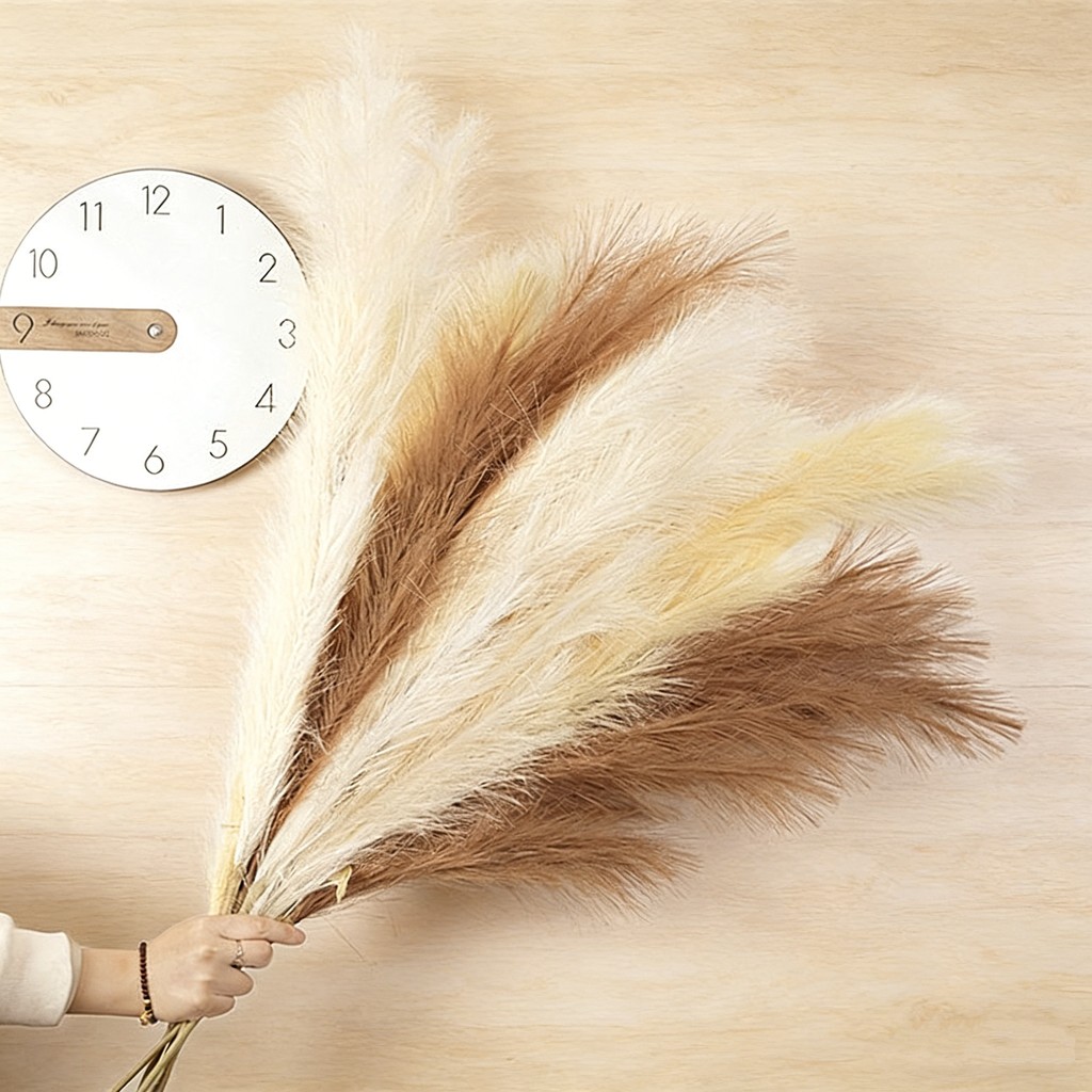 Nordic Pampas Grass ตกแต่งบ้านประดิษฐ์ Reed แจกันดอกไม้จําลอง Reed หญ้าตกแต่ง